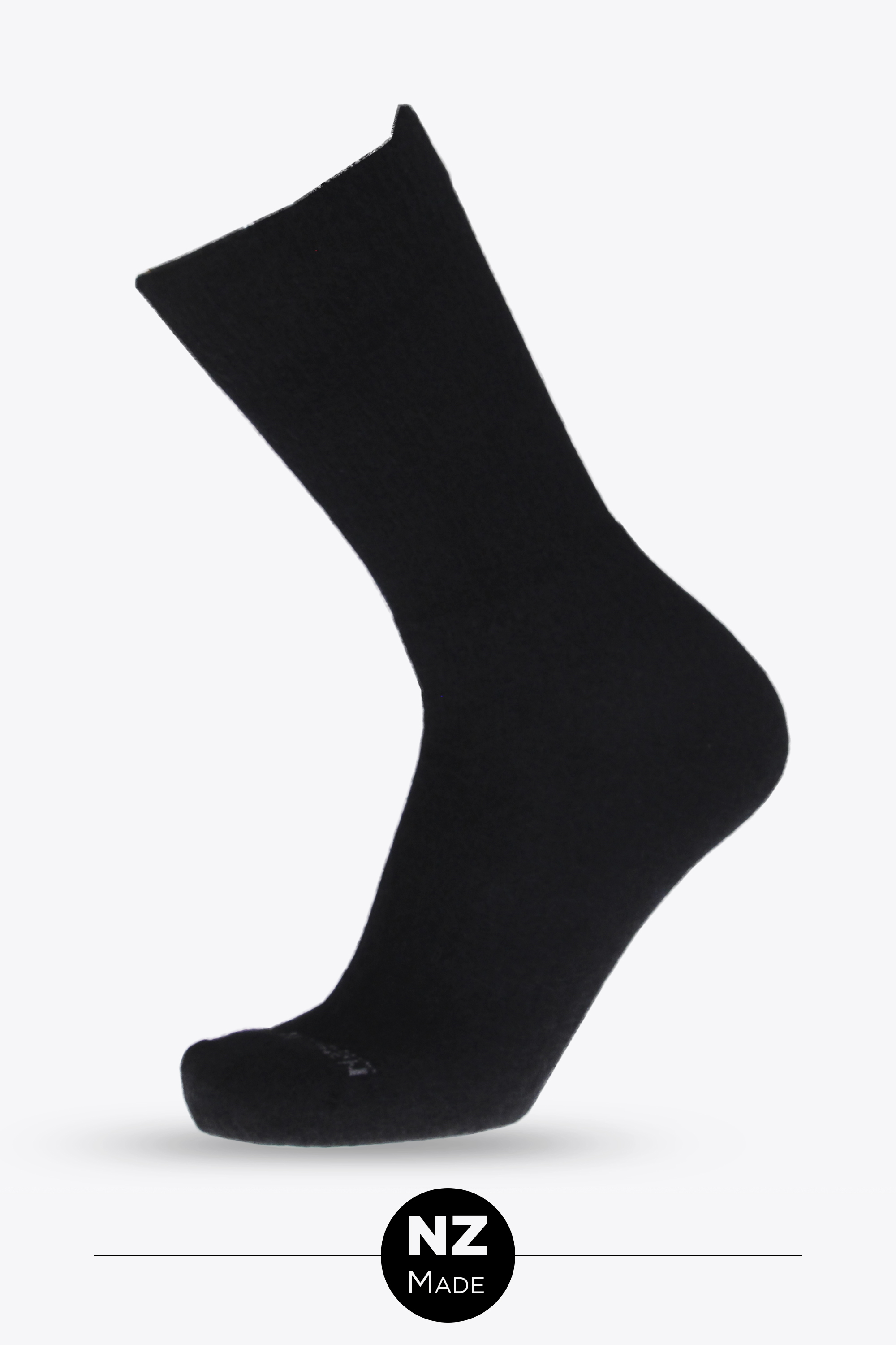 Merino / Possum Cushion Crew - black